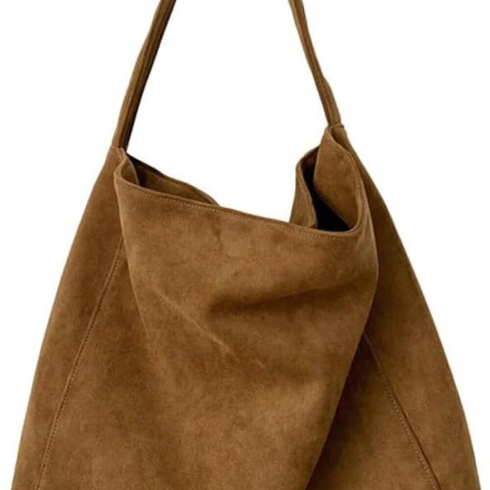 Slouchy Suede Hobo Bags Women Crescent Satchels Shoulder Bag Crossbody Purse Cor
